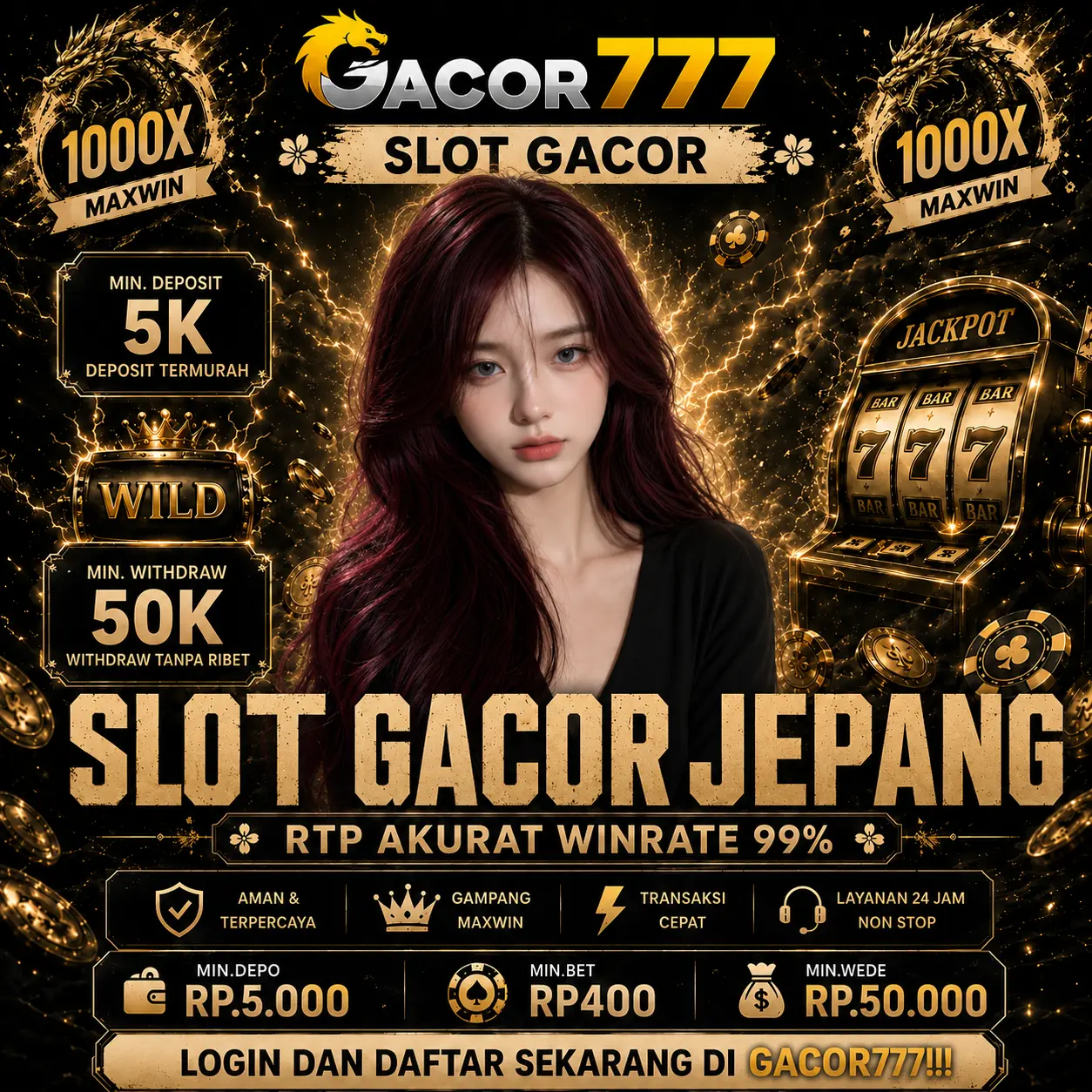 Gacor777 ✧ Bandar Situs Slot Gacor Terpercaya Berbasis Server Jepang Resmi Anti Boncos